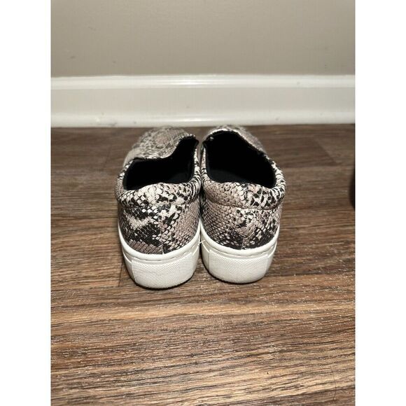 Qupid Sneakers Snake Print Platform Slip On Shoes Royal‎ 02C Sz 8 Beige Brown - Picture 5 of 7